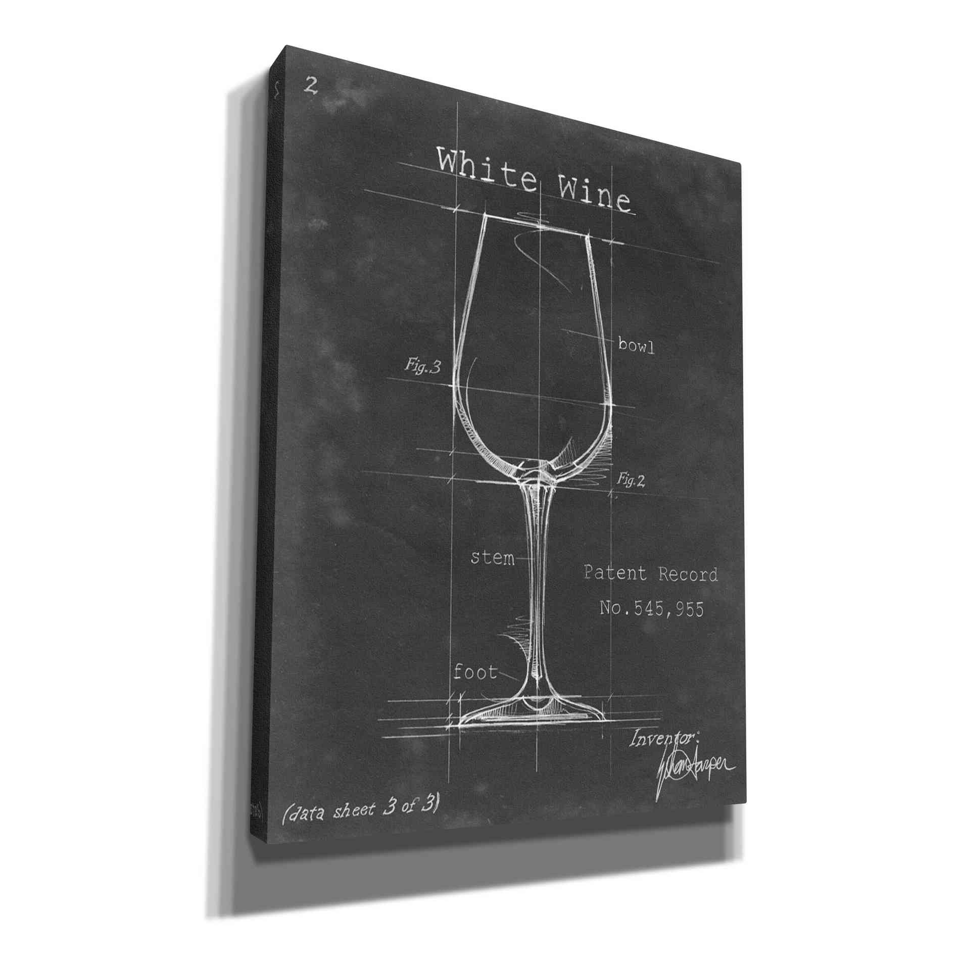 'Barware Blueprint IV' by Ethan Harper Canvas Wall Art,Size C Portrait