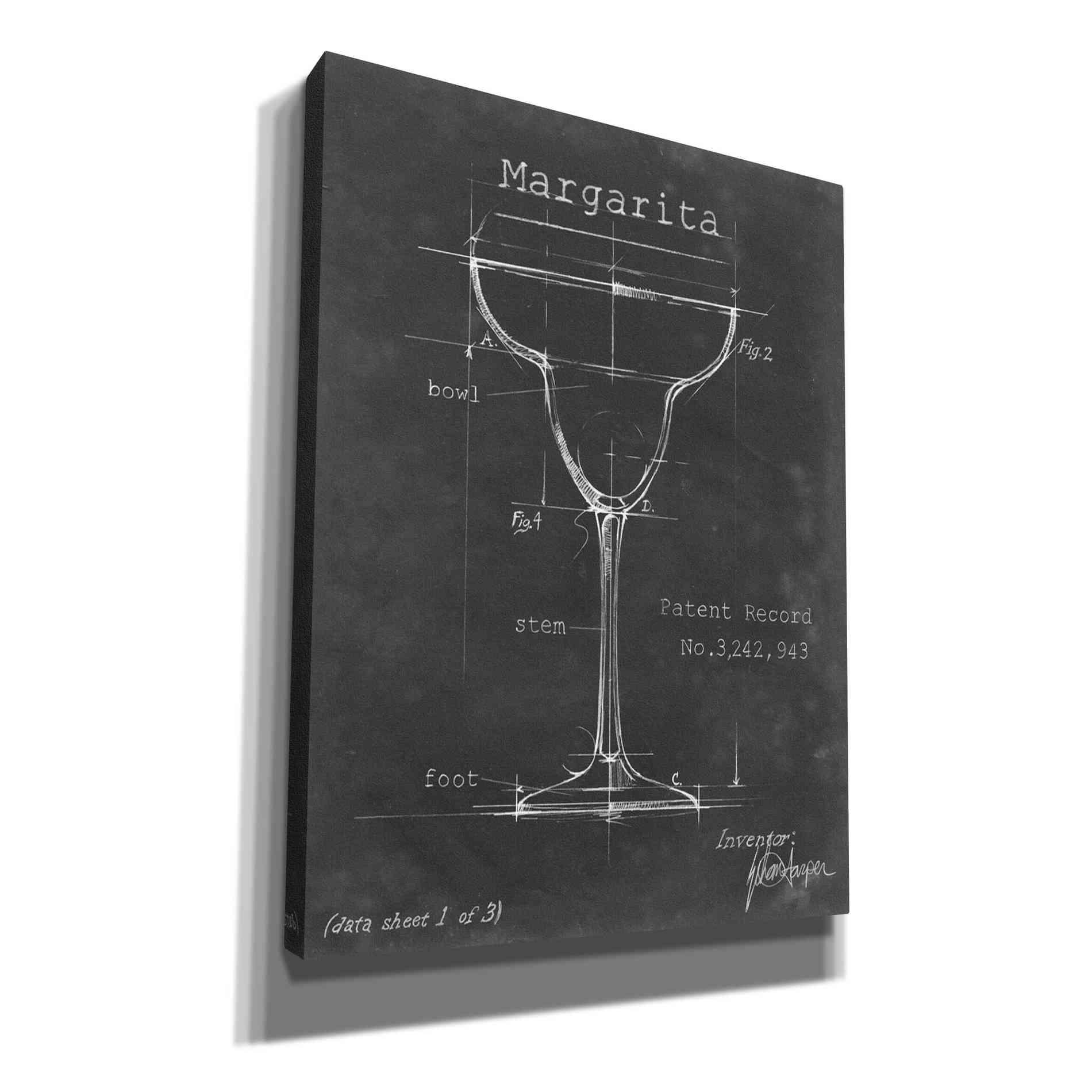 'Barware Blueprint VI' by Ethan Harper Canvas Wall Art,Size C Portrait