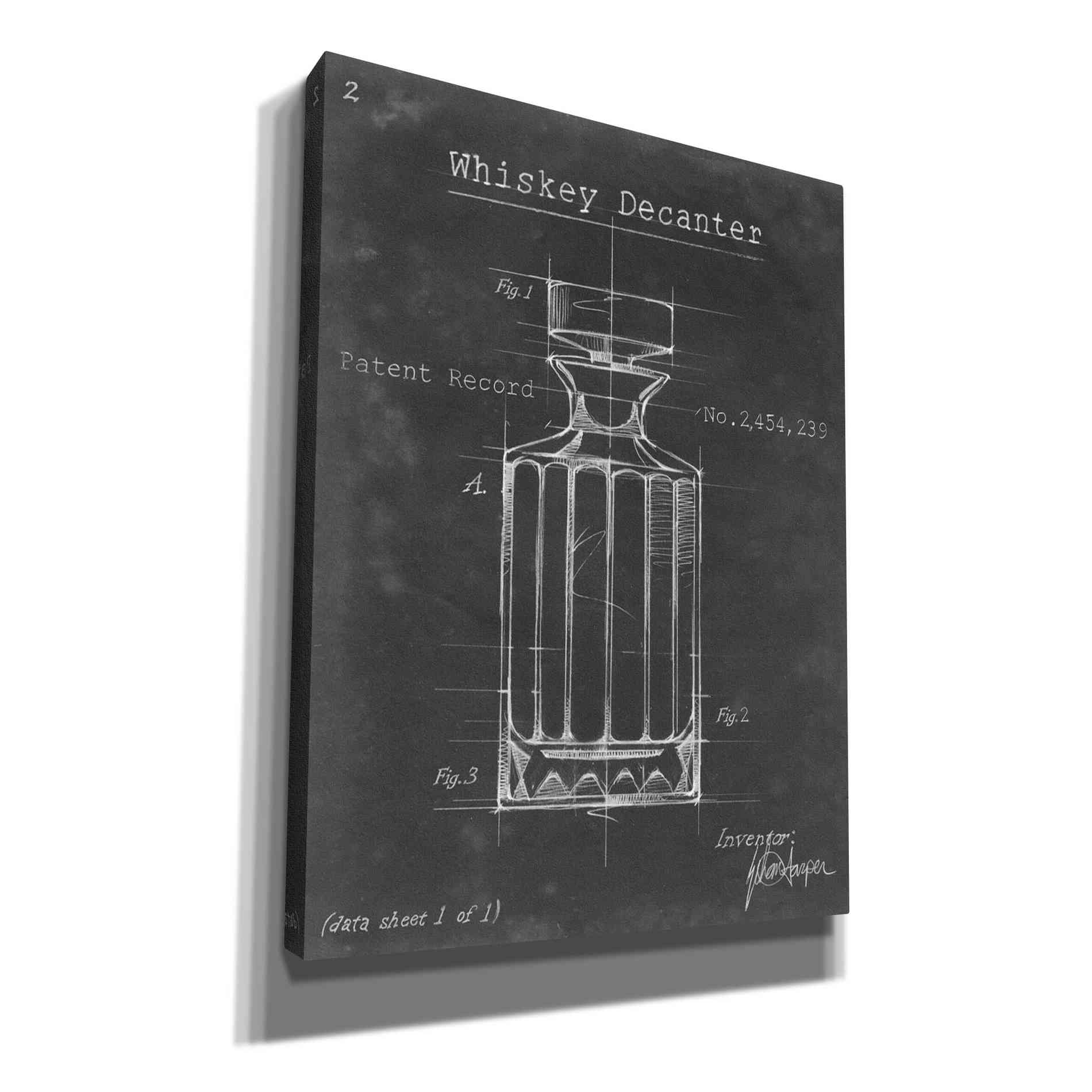 'Barware Blueprint VII' by Ethan Harper Canvas Wall Art,Size C Portrait