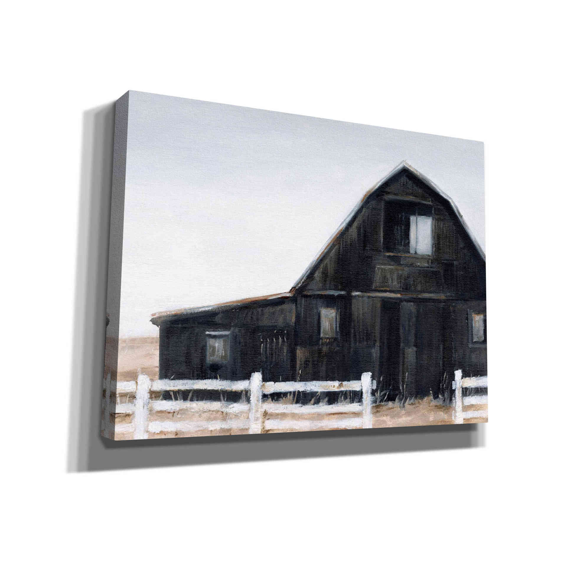 'Black Barn II' by Ethan Harper Giclee Canvas Wall Art