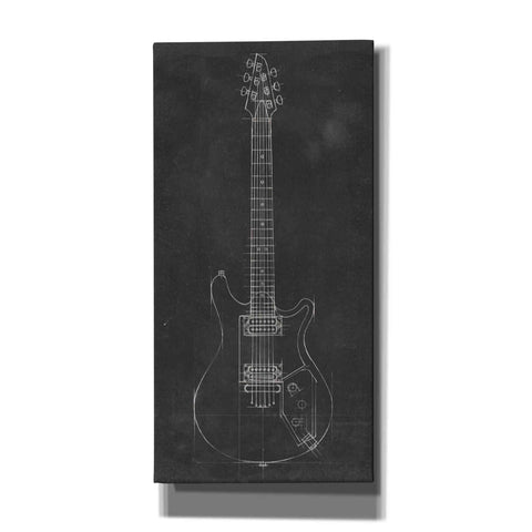 Image of 'Electric Guitar Blueprint II' by Ethan Harper Canvas Wall Art,Size 2 Portrait