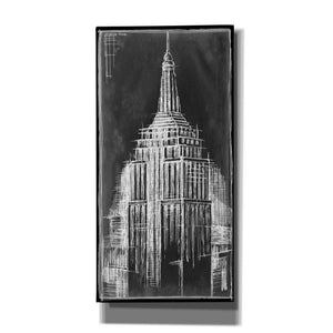 'Empire State Blueprint' by Ethan Harper Canvas Wall Art,Size 2 Portrait