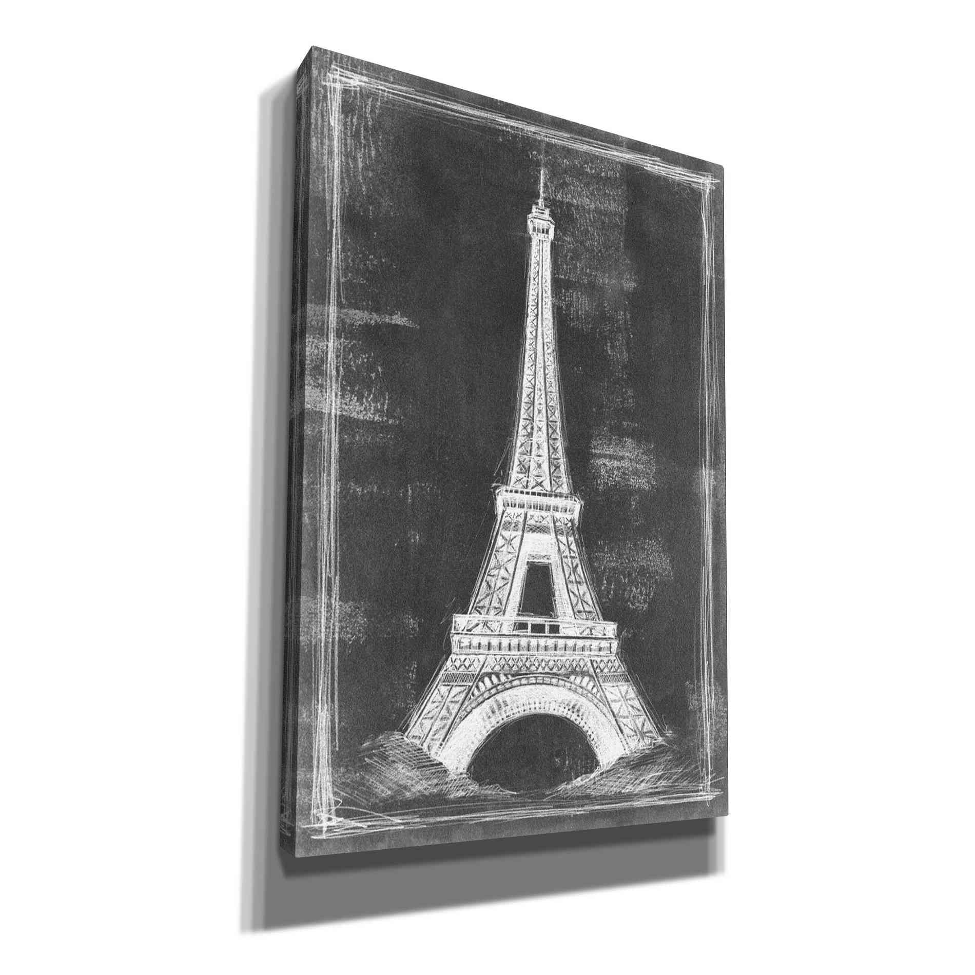 'European Icon Blueprint I' by Ethan Harper Canvas Wall Art,Size A Portrait