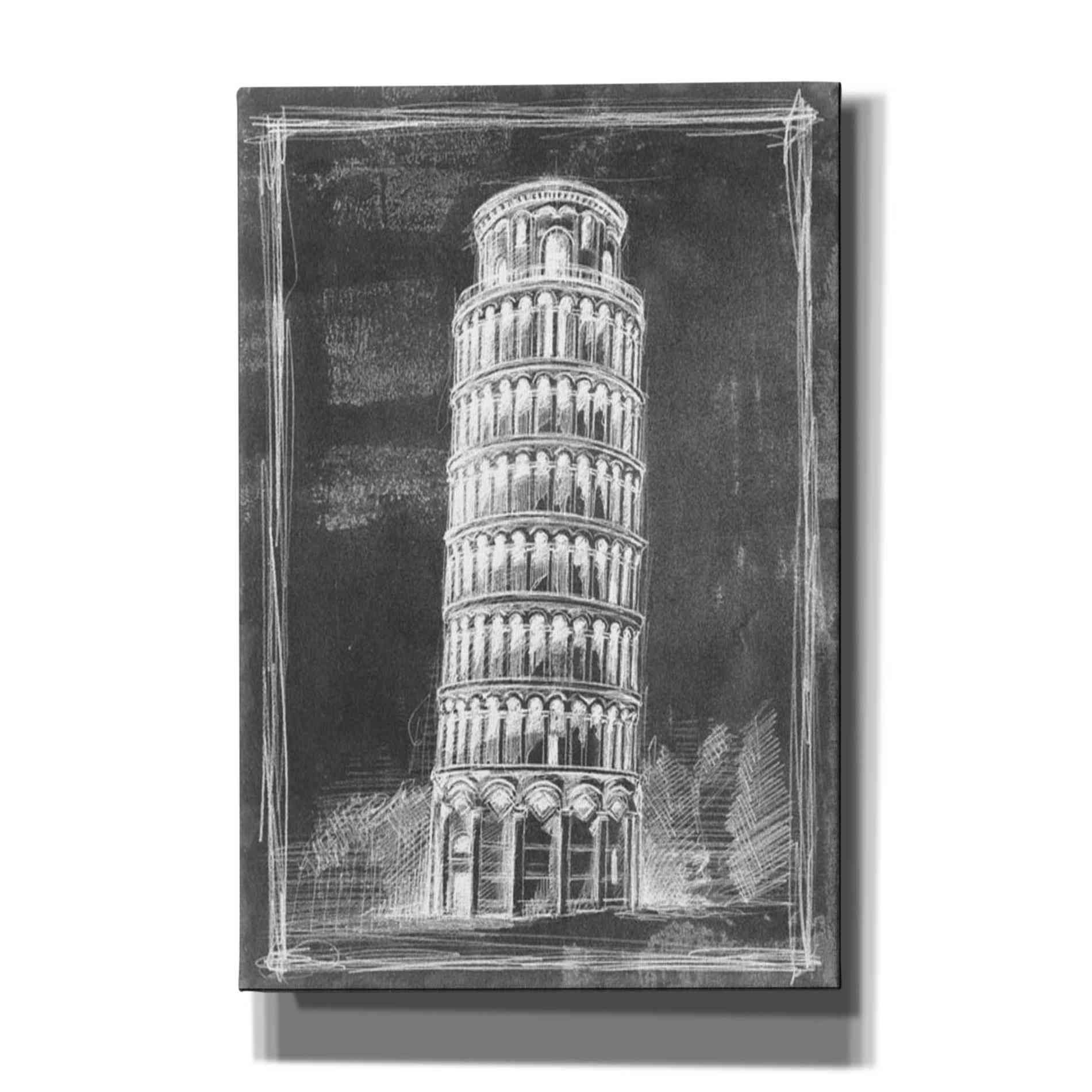 'European Icon Blueprint II' by Ethan Harper Canvas Wall Art,Size A Portrait