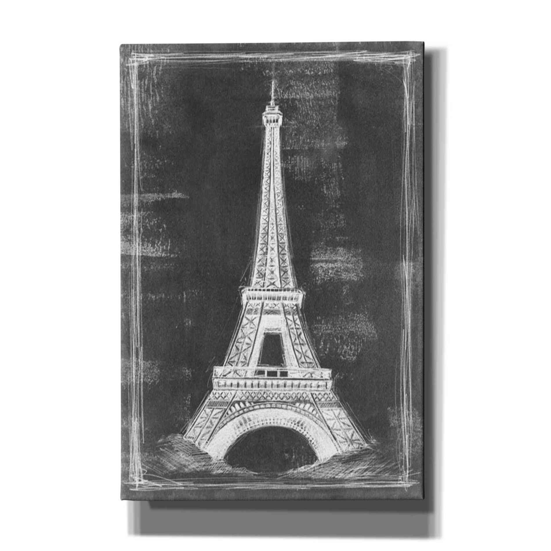 'European Icon Blueprint I' by Ethan Harper Canvas Wall Art,Size A Portrait
