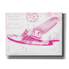 'Flight Schematic III in Pink' by Ethan Harper Canvas Wall Art,Size B Landscape