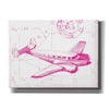 'Flight Schematic IV in Pink' by Ethan Harper Canvas Wall Art,Size B Landscape