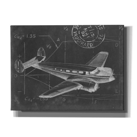 Image of 'Flight Schematic IV' by Ethan Harper Canvas Wall Art,Size B Landscape