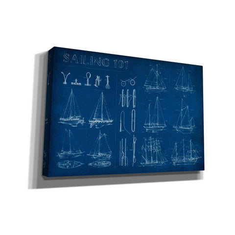 Image of 'Sailing Infograph' by Ethan Harper Canvas Wall Art,Size A Landscape