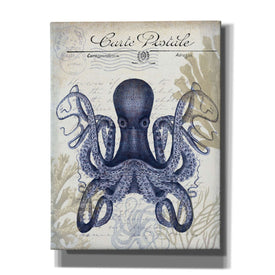 'Seaside Postcard Cream c,' by Fab Funky, Giclee Canvas Wall Art