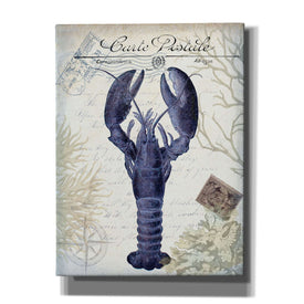 'Seaside Postcard Cream d,' by Fab Funky, Giclee Canvas Wall Art