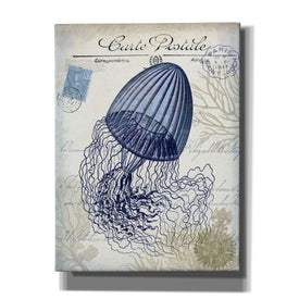 'Seaside Postcard Cream f,' by Fab Funky, Canvas Wall Art