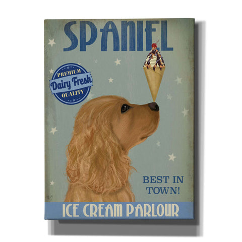 Image of 'Cocker Spaniel, Golden, Ice Cream,' by Fab Funky, Giclee Canvas Wall Art