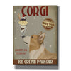 'Corgi, Tan, Ice Cream,' by Fab Funky, Giclee Canvas Wall Art
