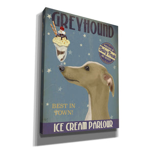 'Greyhound, Tan, Ice Cream,' by Fab Funky, Giclee Canvas Wall Art