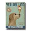 'Yellow Labrador Ice Cream,' by Fab Funky, Giclee Canvas Wall Art