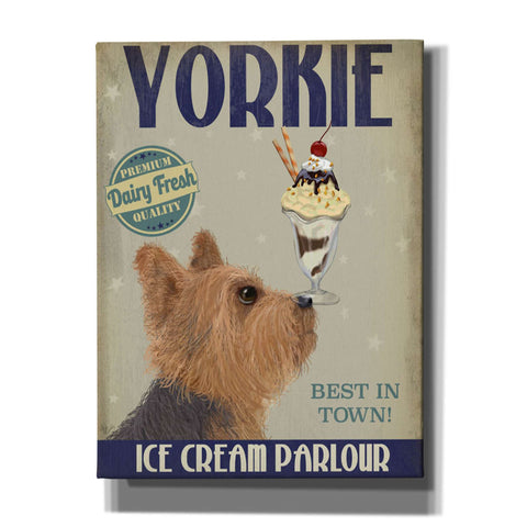 Image of 'Yorkshire Terrier Ice Cream,' by Fab Funky, Giclee Canvas Wall Art