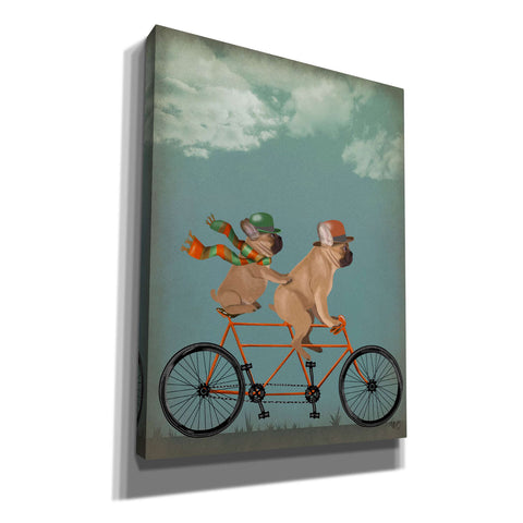 Image of 'French Bulldog Tandem,' by Fab Funky, Giclee Canvas Wall Art