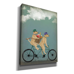 'Yellow Labrador Tandem,' by Fab Funky, Giclee Canvas Wall Art