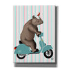 'Rhino on Moped,' by Fab Funky, Giclee Canvas Wall Art