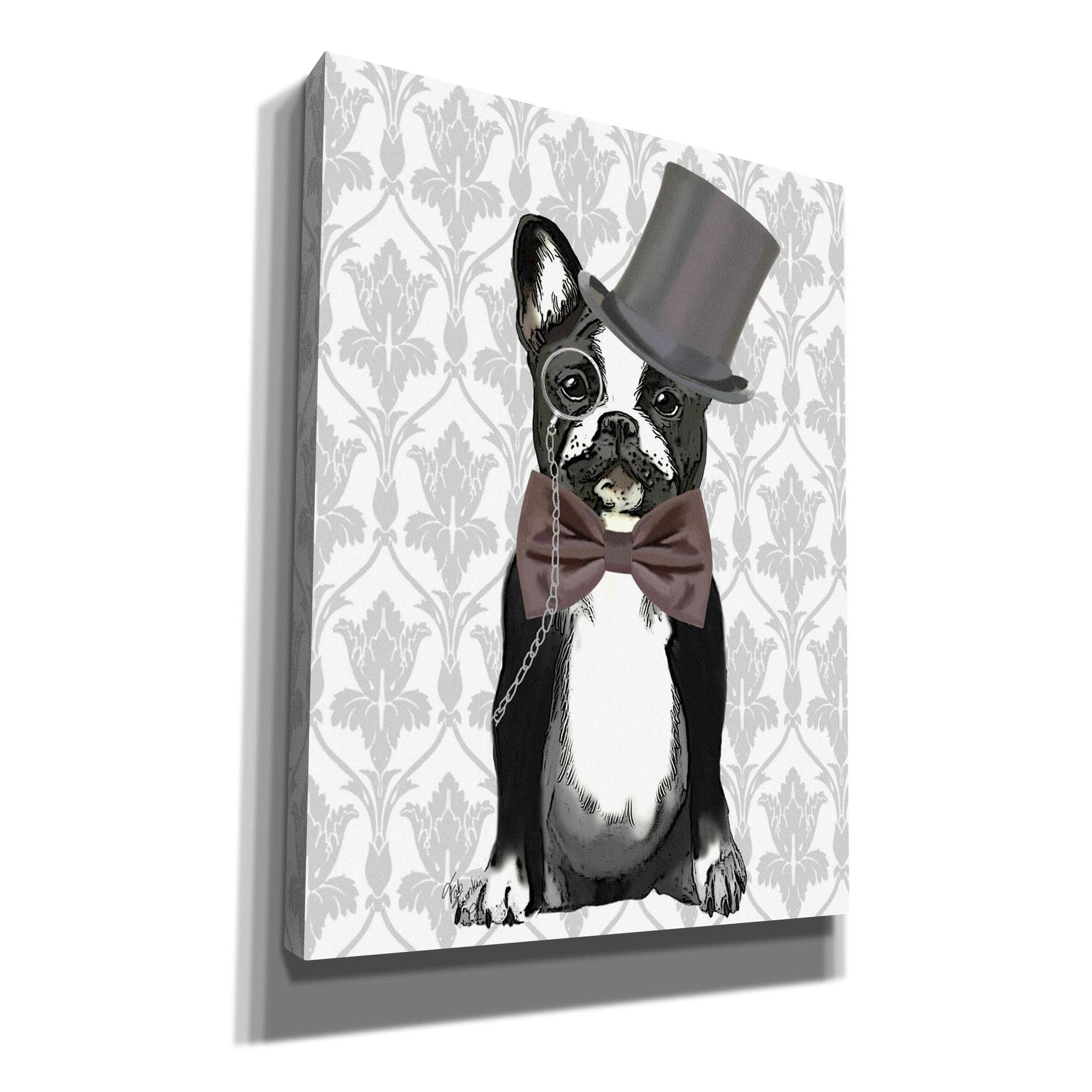 'Monsieur Bulldog' by Fab Funky, Giclee Canvas Wall Art