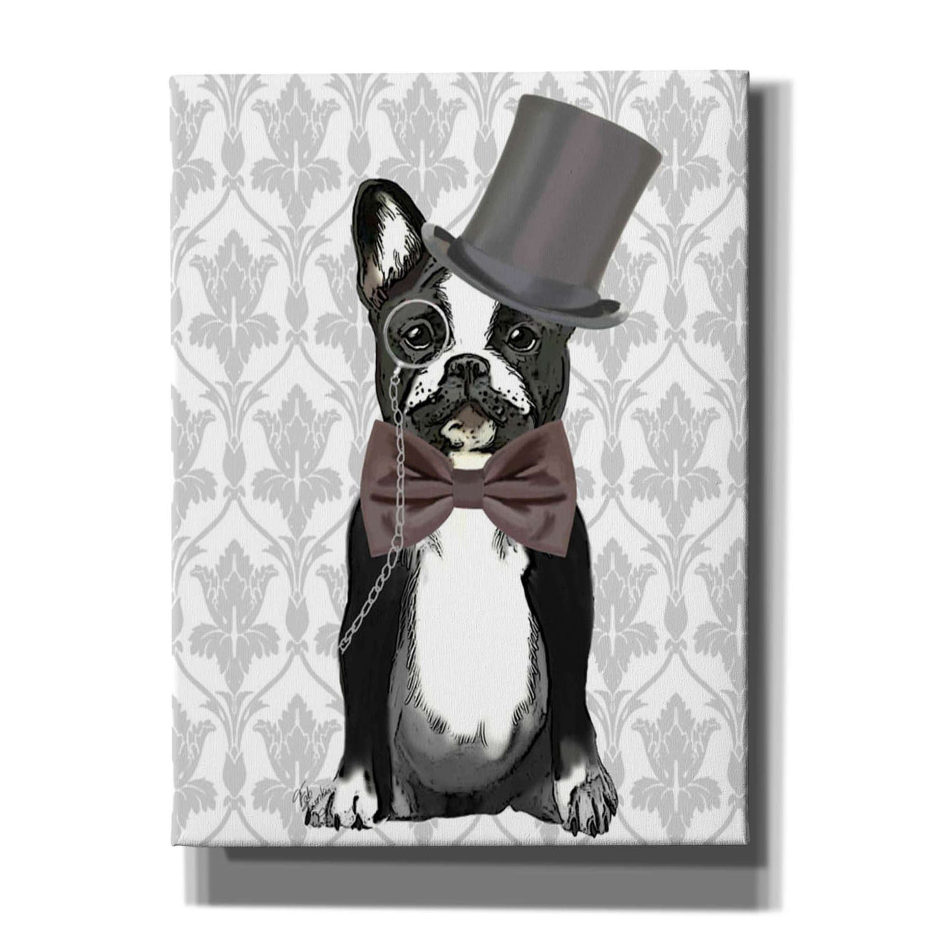 'Monsieur Bulldog' by Fab Funky, Giclee Canvas Wall Art