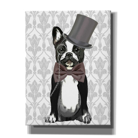 Image of 'Monsieur Bulldog' by Fab Funky, Giclee Canvas Wall Art