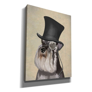 'Schnauzer, Formal Hound and Hat' by Fab Funky, Giclee Canvas Wall Art