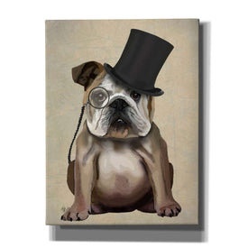 'English Bulldog, Formal Hound and Hat' by Fab Funky, Giclee Canvas Wall Art