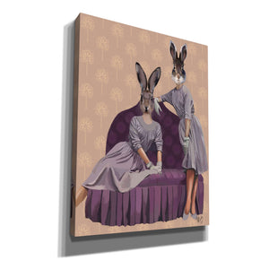 'Rabbits in Purple' by Fab Funky, Giclee Canvas Wall Art