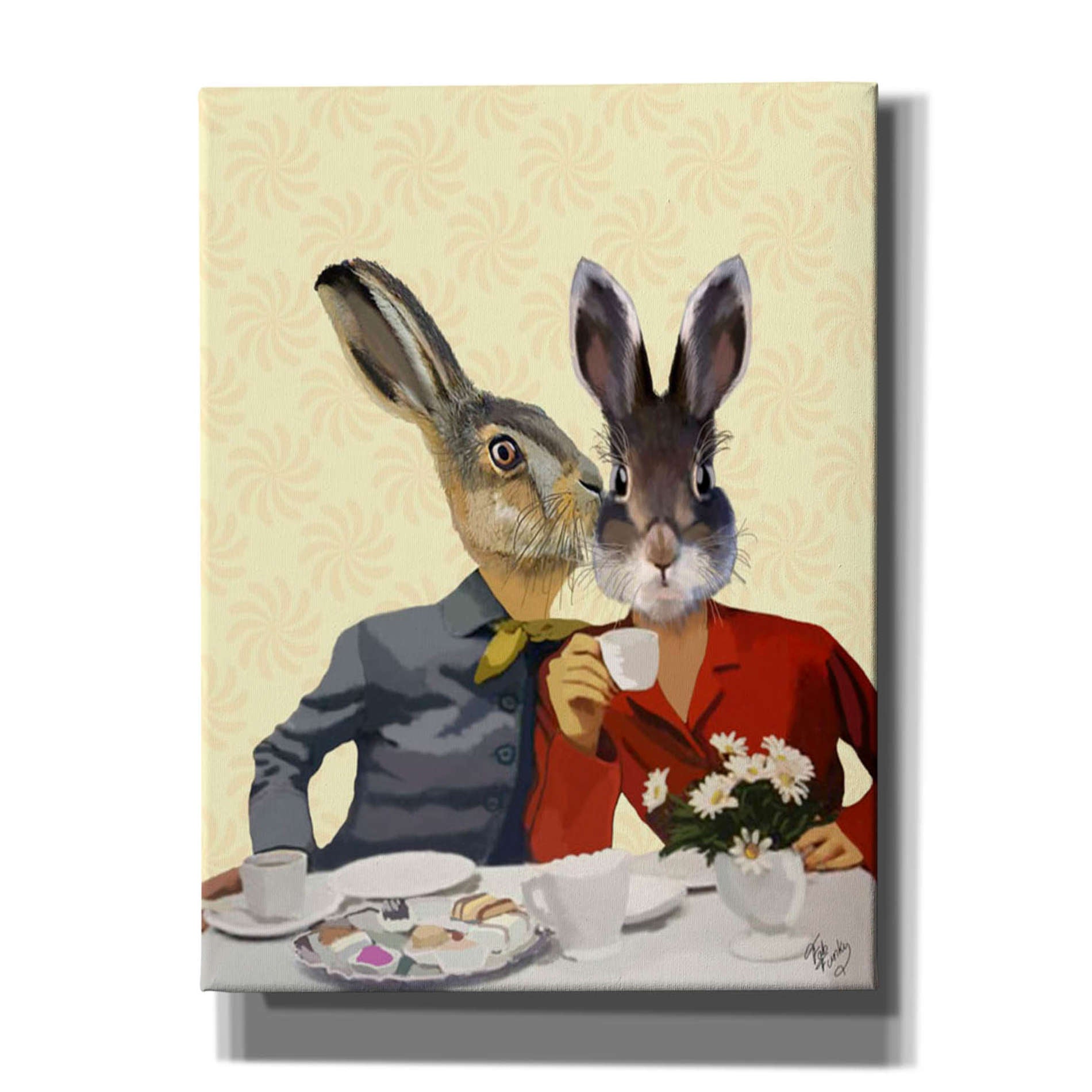 'Ladies Gossiping' by Fab Funky, Giclee Canvas Wall Art