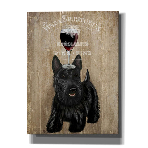 'Dog Au Vin, Scottish Terrier' by Fab Funky, Giclee Canvas Wall Art