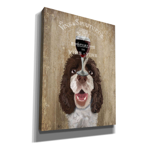 Image of 'Dog Au Vin, Springer Spaniel' by Fab Funky, Giclee Canvas Wall Art