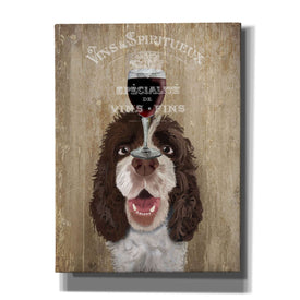 'Dog Au Vin, Springer Spaniel' by Fab Funky, Giclee Canvas Wall Art