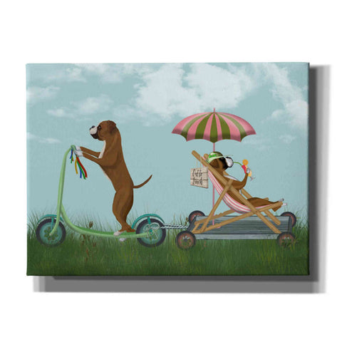 Image of 'Boxer Scooter' by Fab Funky Giclee Canvas Wall Art