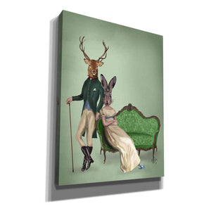'Mr Deer and Mrs Rabbit' by Fab Funky Giclee Canvas Wall Art