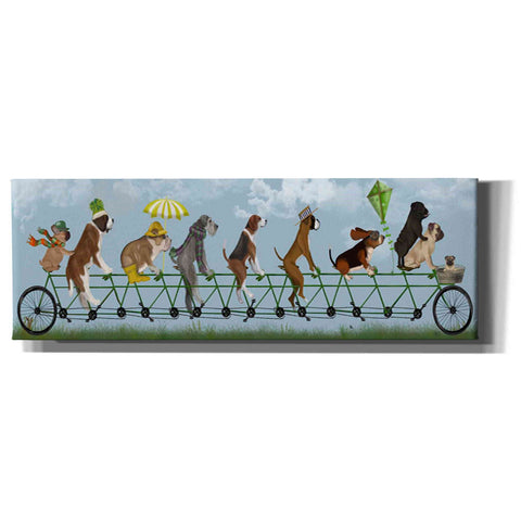 Image of 'Mutley Crew on Tandem' by Fab Funky Canvas Wall Art