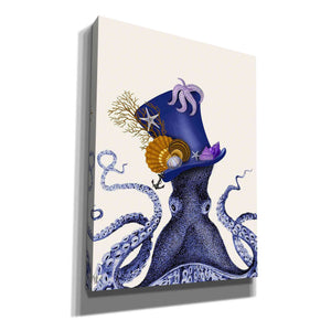 'Octopus Nautical Hat' by Fab Funky Giclee Canvas Wall Art