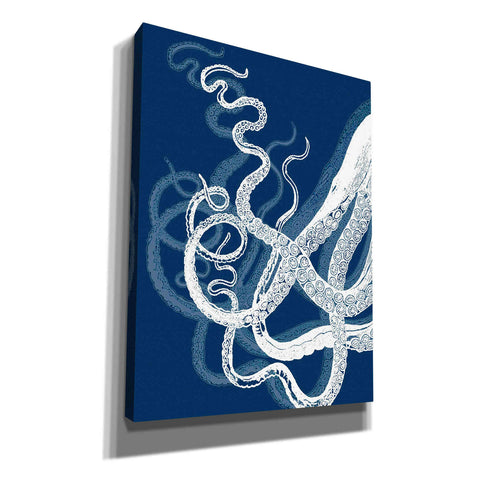 Image of 'Octopus Tentacles Blue And White' by Fab Funky Giclee Canvas Wall Art