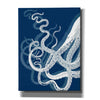 'Octopus Tentacles Blue And White' by Fab Funky Giclee Canvas Wall Art