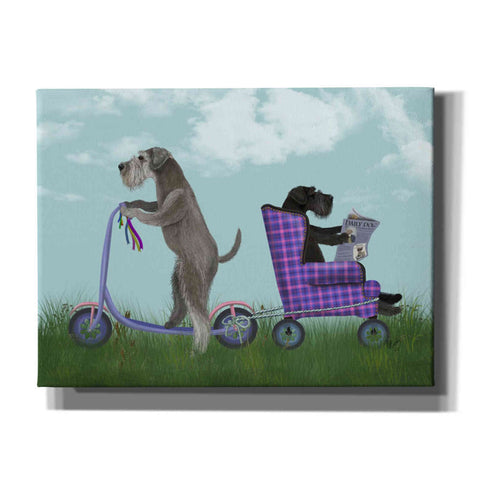 Image of 'Schnauzer Scooter' by Fab Funky Giclee Canvas Wall Art