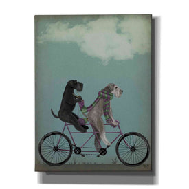 'Schnauzer Tandem' by Fab Funky Giclee Canvas Wall Art