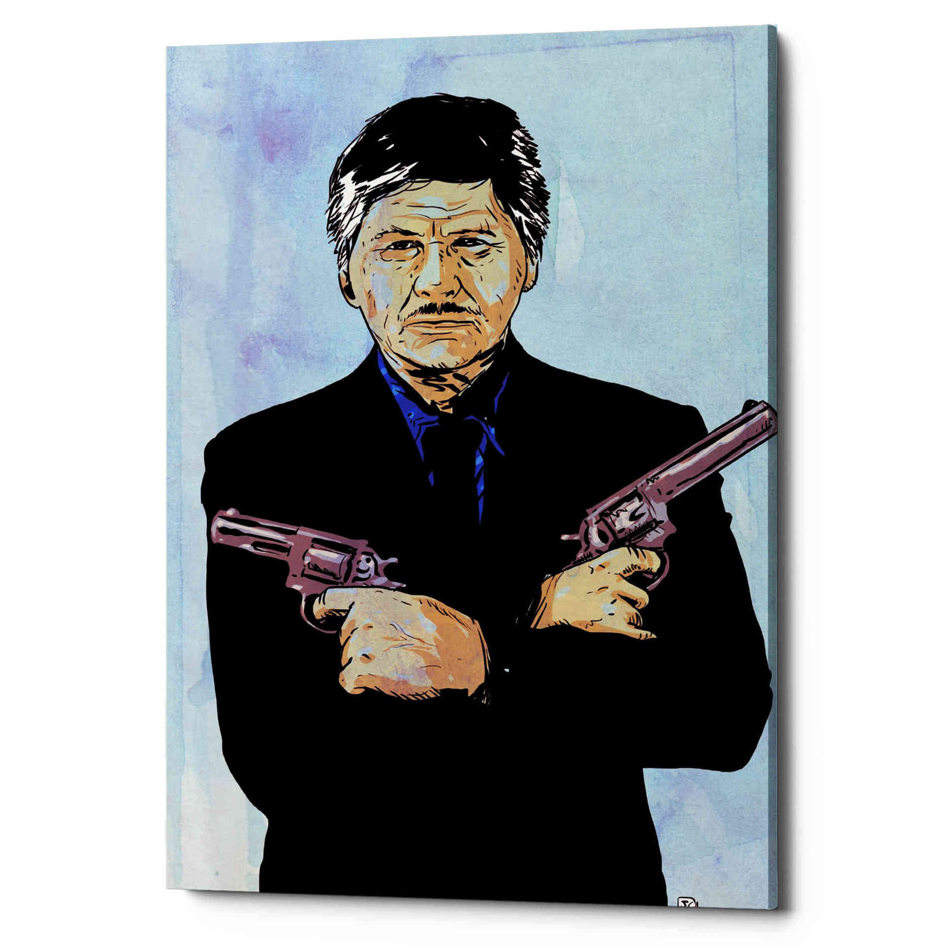'Charles Bronson' by Giuseppe Cristiano, Canvas Wall Art