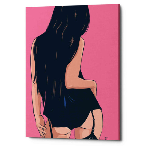 Image of 'Brunette in Black' by Giuseppe Cristiano, Canvas Wall Art