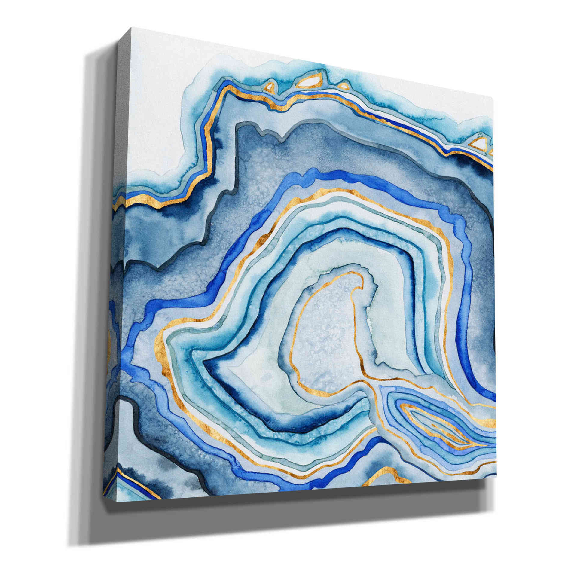 'Cobalt Agate I' by Grace Popp Canvas Wall Art