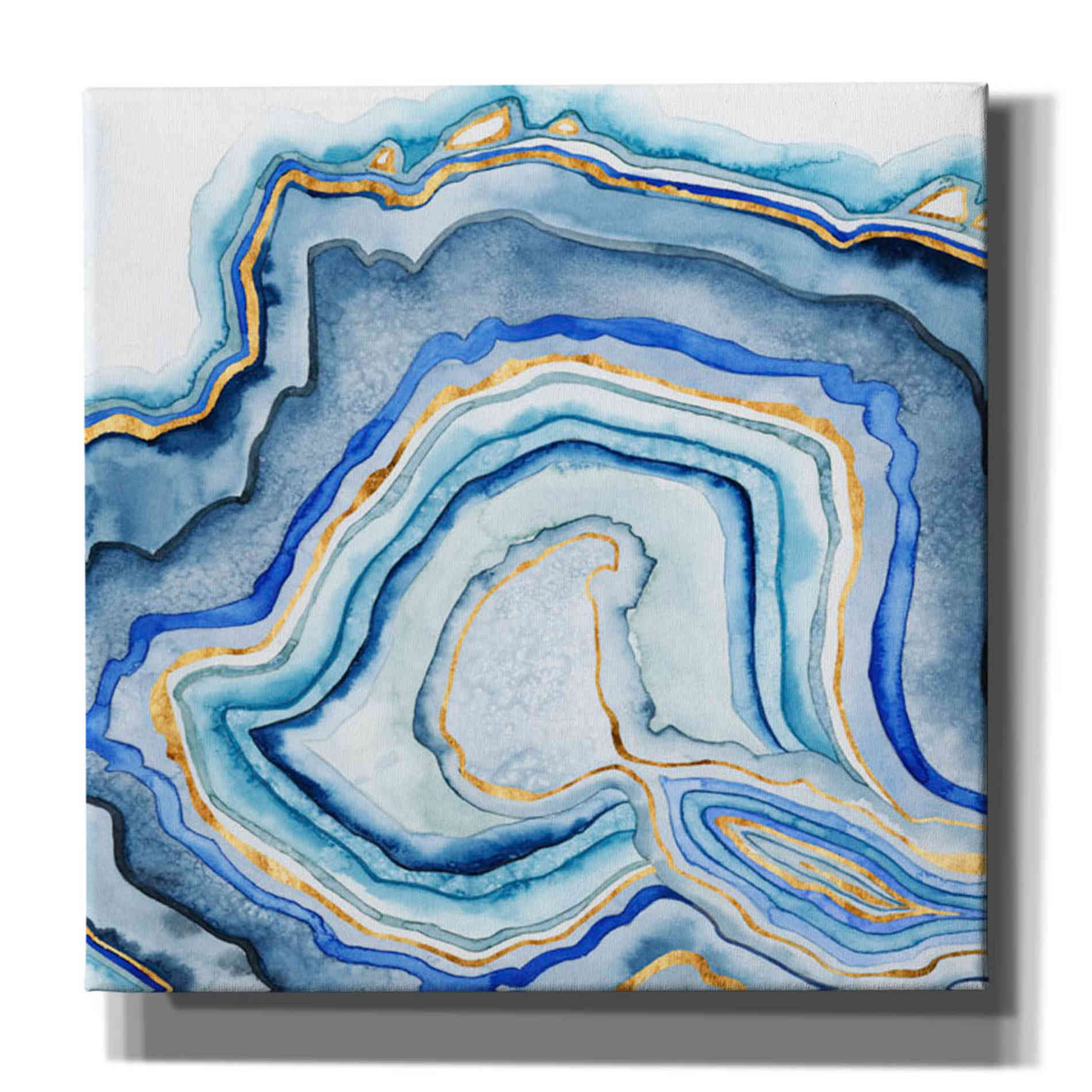'Cobalt Agate I' by Grace Popp Canvas Wall Art