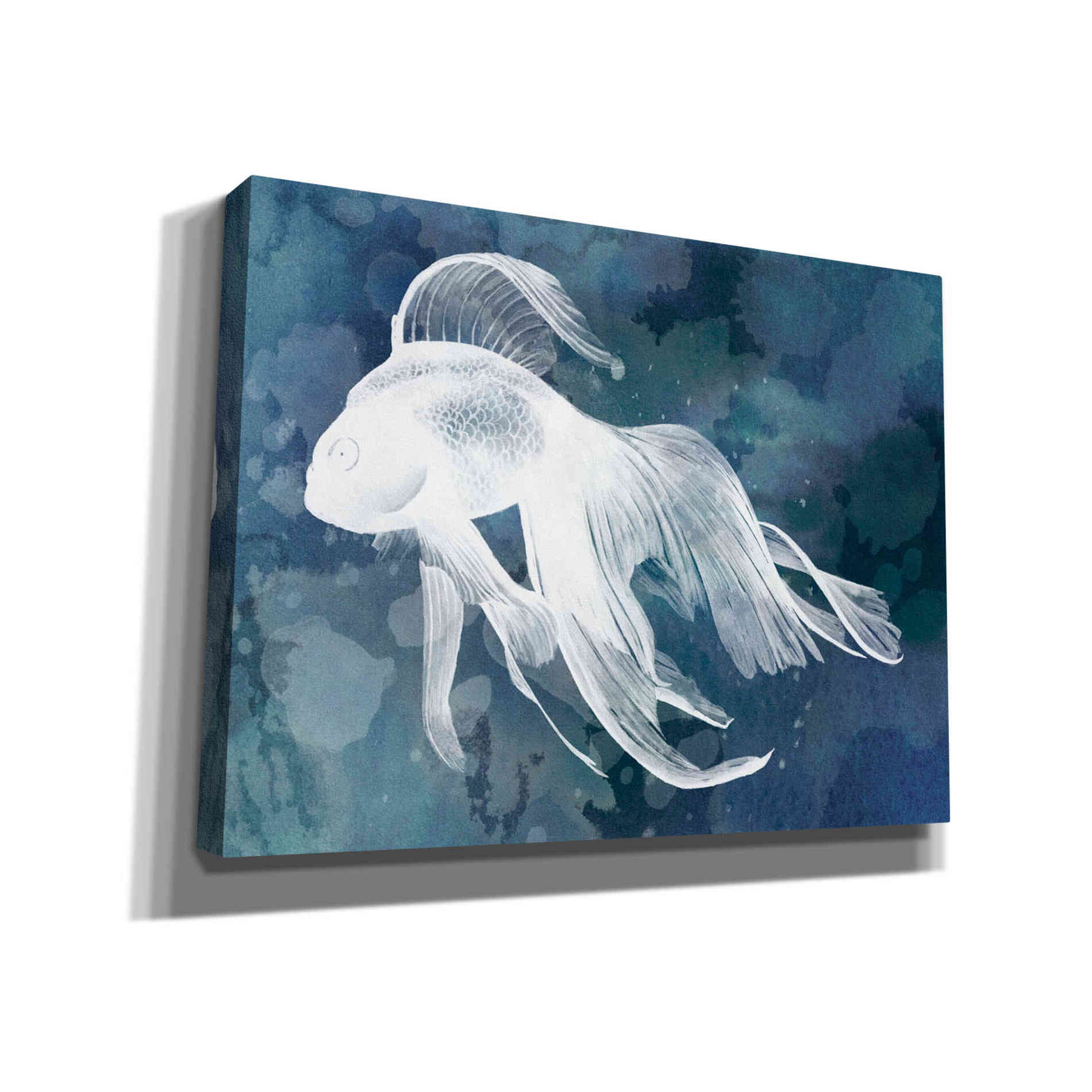 'Indigo Fish I' by Grace Popp Canvas Wall Art
