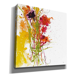 'Flower Tango on White' by Jan Griggs, Giclee Canvas Wall Art