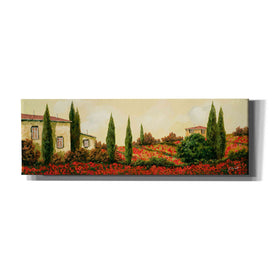 'Tre Case Tra I Papaveri' by Guido Borelli, Giclee Canvas Wall Art