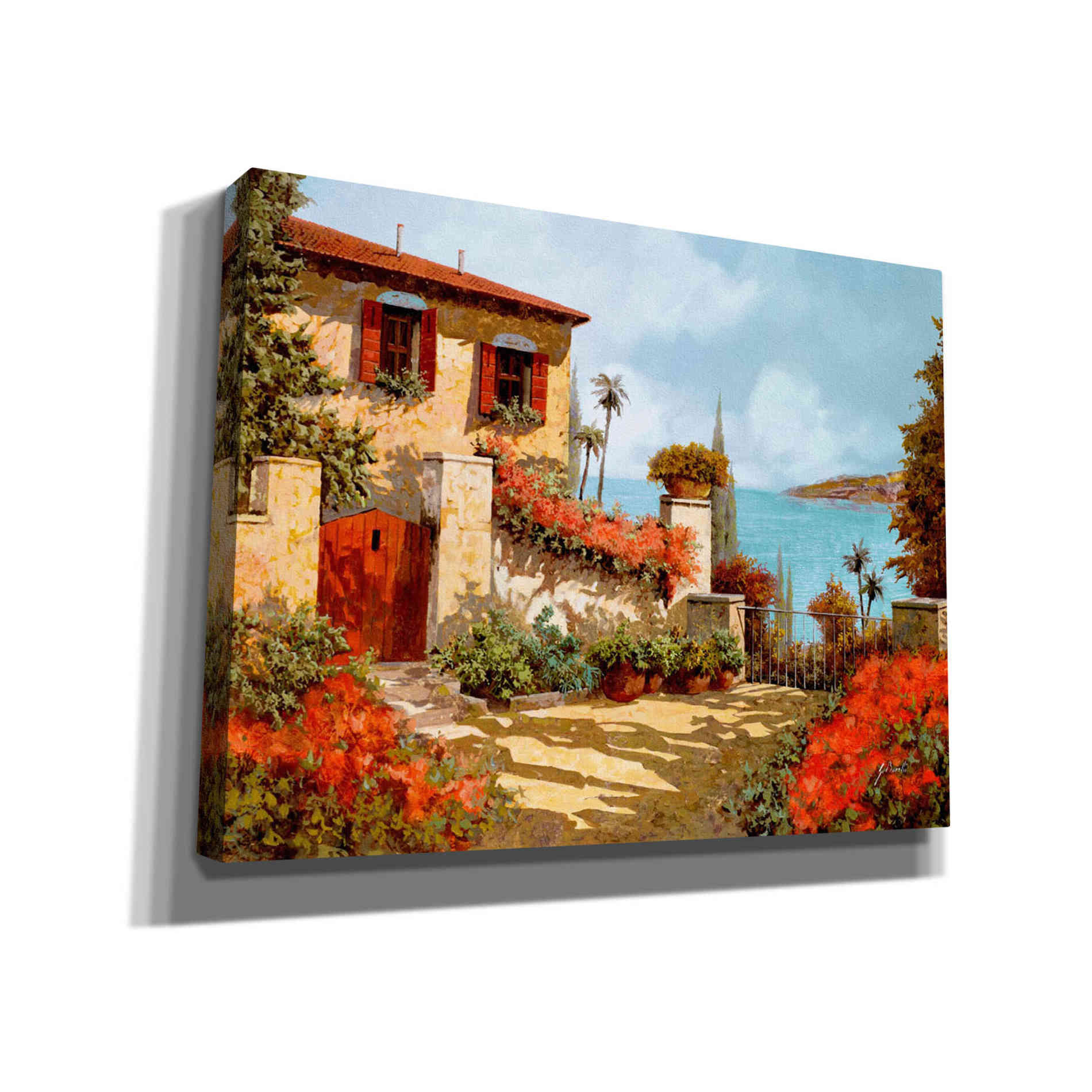 'Il Giardino Rosso' by Guido Borelli, Giclee Canvas Wall Art